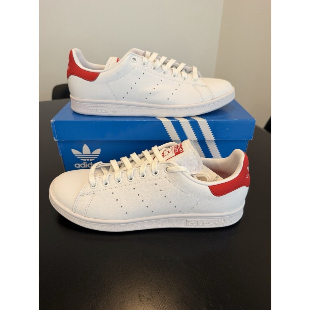 Adidas Originals Stan Smith Lush Red White Men's Size 9.5 EF4334 Sneaker NIB